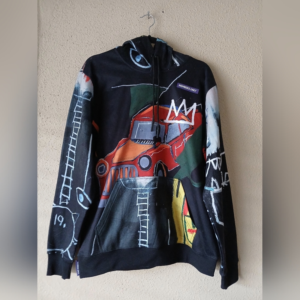 Members Only X Basquiat Hoodie Mens Size Medium